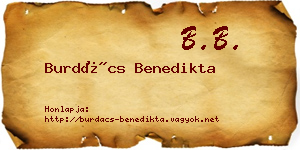 Burdács Benedikta névjegykártya